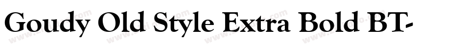 Goudy Old Style Extra Bold BT字体转换